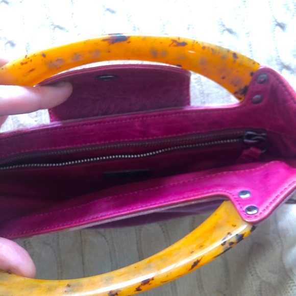 MIU MIU Clutch - Whimsical Purple Velvet Clutch with Tortoise Shell Detailing - Picture 5 of 9